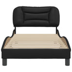 Bed Frame without Mattress "Hvar" Black 90x190 cm Faux Leather
