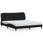 Bed Frame without Mattress "Hvar" Black 180x200 cm Faux Leather