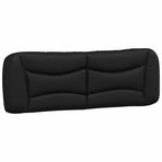 Bed Frame without Mattress "Hvar" Black and White 152x203 cm Queen Faux Leather