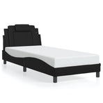 Bed Frame "Viana" without Mattress Black 90x190 cm Faux Leather
