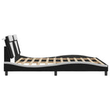 Bed Frame "Viana" without Mattress Black and White 180x200 cm King Faux Leather