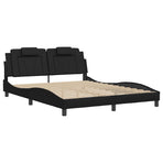 Bed Frame "Viana" without Mattress Black 152x203 cm Queen Faux Leather