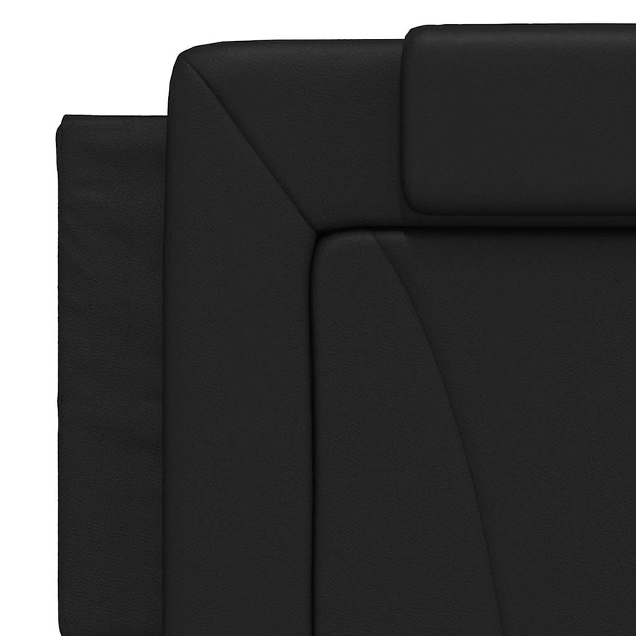 Bed Frame "Viana" without Mattress Black 152x203 cm Queen Faux Leather
