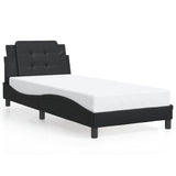 Bed Frame without Mattress "Zadar" Black 90x190 cm Faux Leather