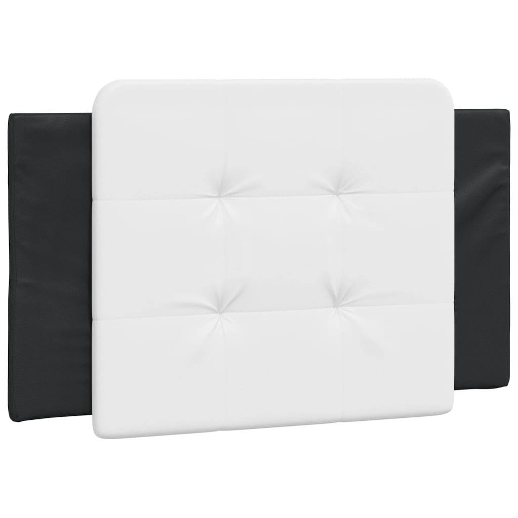 Bed Frame without Mattress "Zadar" Black and White 90x190 cm Faux Leather