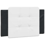 Bed Frame without Mattress "Zadar" Black and White 90x190 cm