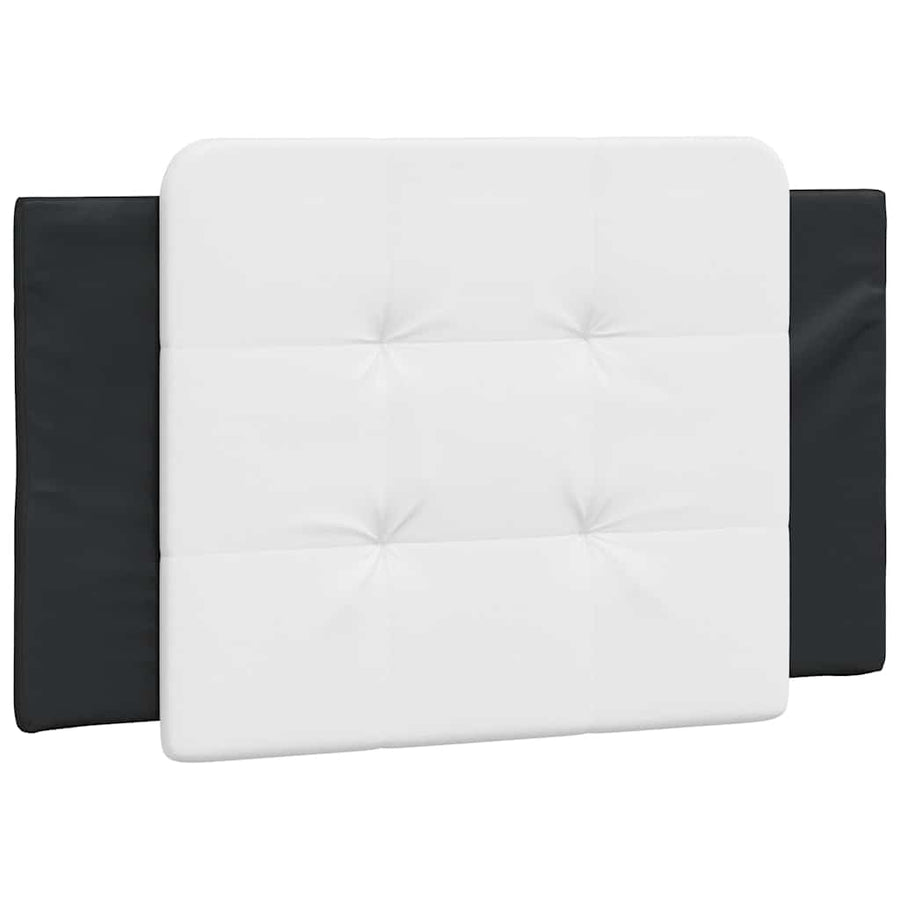 Bed Frame without Mattress "Zadar" Black and White 90x190 cm