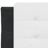 Bed Frame without Mattress "Zadar" Black and White 90x190 cm Faux Leather