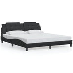 Bed Frame without Mattress "Zadar" Black 180x200cm Faux Leather