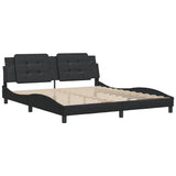 Bed Frame without Mattress "Zadar" Black 180x200 cm King Faux Leather