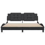 Bed Frame without Mattress "Zadar" Black 180x200 cm King Faux Leather