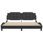 Bed Frame without Mattress "Zadar" Black 180x200cm Faux Leather