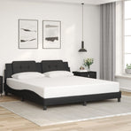 Bed Frame without Mattress "Zadar" Black 180x200cm Faux Leather