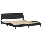 Bed Frame without Mattress "Zadar" Black and White 180x200 cm