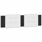 Bed Frame without Mattress "Zadar" Black and White 180x200 cm