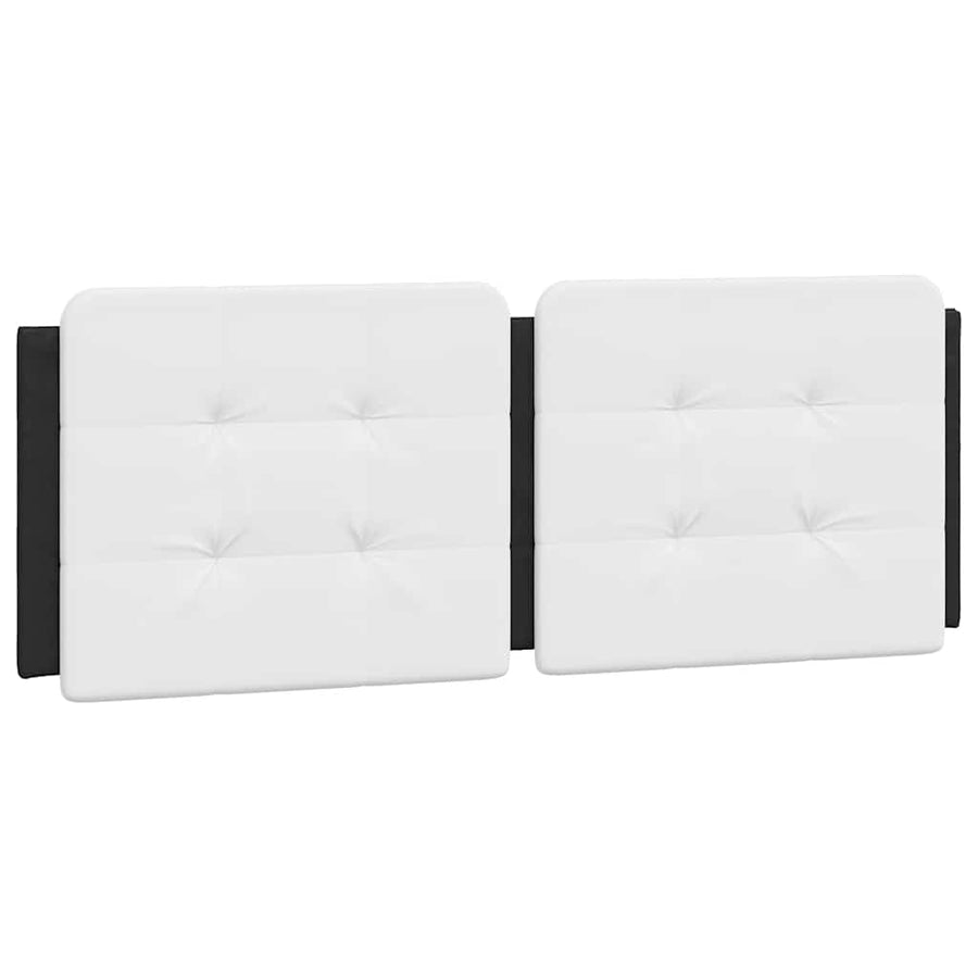Bed Frame without Mattress "Zadar" Black and White 137x190 cm Double Faux Leather