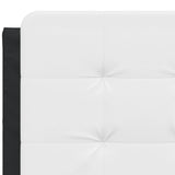 Bed Frame without Mattress "Zadar" Black and White 137x190 cm Double Faux Leather