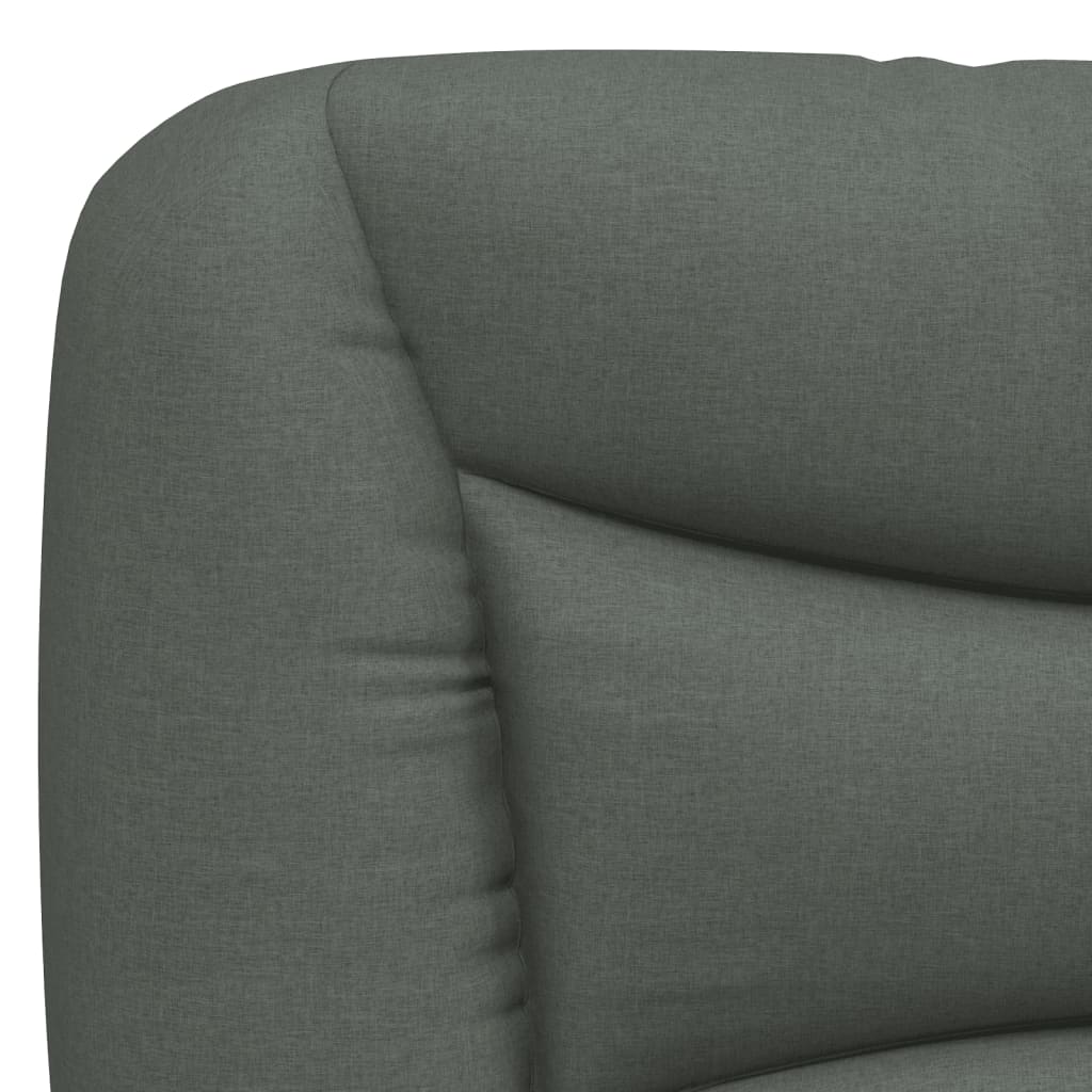 Bed Frame without Mattress "Hvar" Dark Grey 90x190 cm Fabric