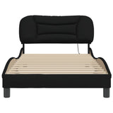 Bed Frame without Mattress "Hvar" Black 107x203 cm King Single Fabric