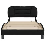 Bed Frame without Mattress "Hvar" Black 107x203 cm King Single Fabric