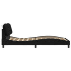Bed Frame without Mattress "Hvar" Black 107x203 cm King Single Fabric