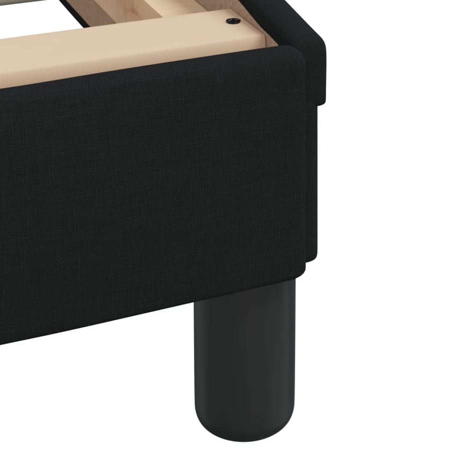 Bed Frame without Mattress "Hvar" Black 107x203 cm King Single Fabric