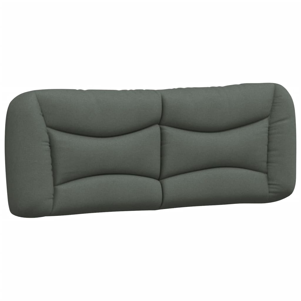 Bed Frame without Mattress "Hvar" Dark Grey 137x190 cm Double Fabric