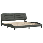 Bed Frame without Mattress "Hvar" Dark Grey 180x200 cm King Fabric