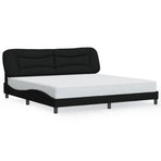 Bed Frame without Mattress "Hvar" Black 180x200 cm King Fabric