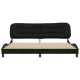 Bed Frame without Mattress "Hvar" Black 180x200 cm King Fabric