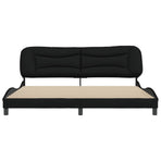 Bed Frame without Mattress "Hvar" Black 180x200 cm King Fabric