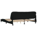 Bed Frame without Mattress "Hvar" Black 180x200 cm King Fabric