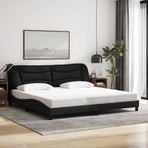 Bed Frame without Mattress "Hvar" Black 180x200 cm King Fabric