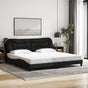 Bed Frame without Mattress "Hvar" Black 180x200 cm King Fabric