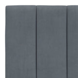 Bed Frame without Mattress "Hanko" Dark Grey 90x190 cm Velvet