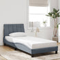 Bed Frame without Mattress "Hanko" Dark Grey 90x190 cm Velvet
