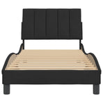Bed Frame without Mattress "Hanko" Black 90x190 cm Velvet
