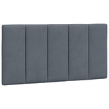 Bed Frame without Mattress "Hanko" Dark Grey 107x203 cm King Single Velvet