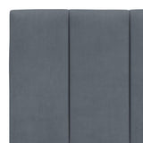 Bed Frame without Mattress "Hanko" Dark Grey 152x203 cm Queen Velvet