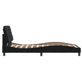 Bed Frame without Mattress Black 107x203 cm King Single Velvet - 45-Degree Angle