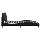 Bed Frame without Mattress Black 137x190 cm Velvet - 45-Degree Angle
