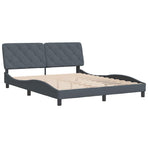Bed Frame without Mattress Dark Grey 152x203 cm Queen Velvet