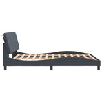 Bed Frame without Mattress Dark Grey 152x203 cm Queen Velvet