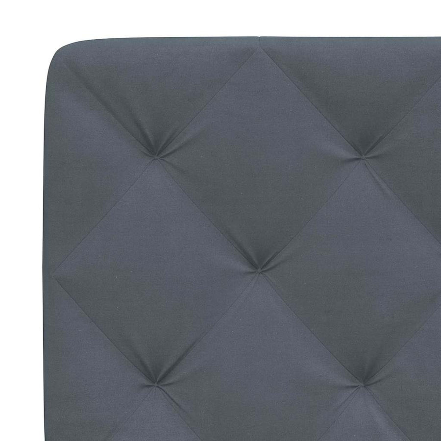 Bed Frame without Mattress Dark Grey 152x203 cm Queen Velvet