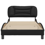 Bed Frame without Mattress "Hvar" Black 107x203 cm King Single Faux Leather