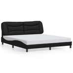 Bed Frame without Mattress "Hvar" Black 180x200 cm Faux Leather