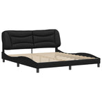 Bed Frame without Mattress "Hvar" Black 180x200 cm Faux Leather