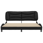 Bed Frame without Mattress "Hvar" Black 180x200 cm Faux Leather