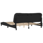 Bed Frame without Mattress "Hvar" Black 180x200 cm Faux Leather