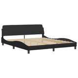 Bed Frame "Viana" without Mattress Black 180x200 cm King Faux Leather